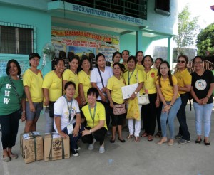 With the Barangay Health Workers from San Narciso Health Office